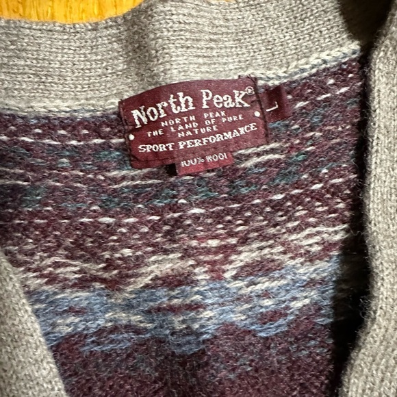 North Peak wool cardigan sweater with a button-down front size L (i9 - Picture 6 of 11